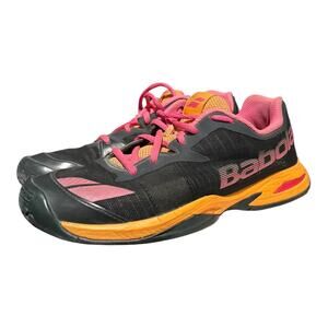 Babolat Men’s Size 6 Tennis Shoe Black Orange Sneakers Athletic Low Top Active